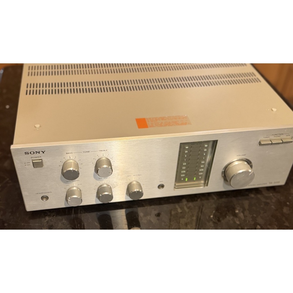 Vintage Sony TA-333 Integrated Stereo Amplifier - Classic 1979 Silver Face Amp